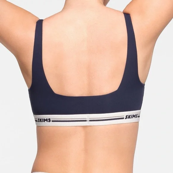 SKIMS Navy Logo Band Bralette - Picture 4 of 11